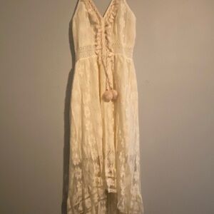 Cream Lace Maxi Dress